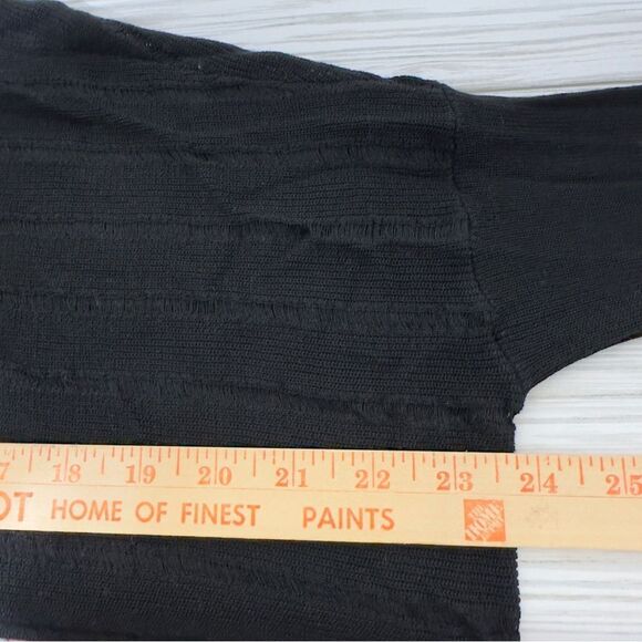 EILEEN FISHER BLACK OPEN KNIT CROP BOXY CARDIGAN NWT XS MINIMALIST‎ - Picture 7 of 10